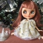 袖ふわふわクリスマスクッキーのワンピース🎄
