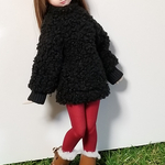 黒ボアワンピース☆リカちゃんブライスの洋服(着せ替え服)