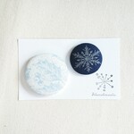 ★くるみボタンブローチ★