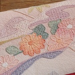 刺繍を楽しむお懐紙入れ（ドロンワーク）