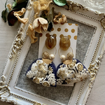刺繍リボンタッセル＊冬ピアス