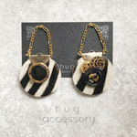moon×zebra ヴィンテージ Bag pierce/earring