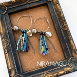 ボリュームタッセルフープピアス