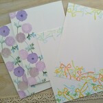 co…様ご予約品◇消しゴム版画「ポストカード（ラナンキュラスとリボン）」