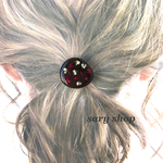 とろけるチョコレートシロップがけアリッサムのポニーフック/ヘアゴム