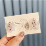 新作♡*クリスタル×ブロック×ドライフラワーレジン♡イヤリング ピアス
