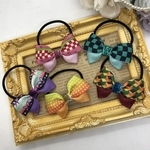 中央キラキラ♡華やかなヘアゴム 5個set