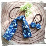 【NEW】ママとわたしの＊おそろい＊ アオイお花のヘアゴムセット   