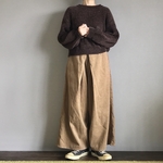■限定■コーデュロイ ■センタータックワイドパンツ■ベージュ