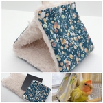 新作【M】裏地6種 丸洗いできるバードテント 木の実柄 植物 冬用 モコモコ セキセイインコ コザクラインコ マメルリハ 小鳥のベッド