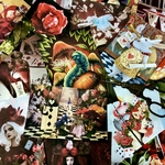 (再販×4)♠️ダークアリスのペーパーセット(red)♠️＊紙モノ＊コラージュ素材＊コラージュペーパー