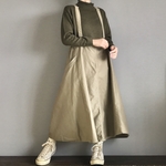 ■チノ■スエヒロガリスカートサロペット■ベージュ