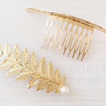 ≪予約販売≫［dis-moi］再..販☆秋冬2点セット♡リーフバレッタ&クレセントコーム