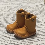 【受注製作】レザー : ミニチュアペコスブーツ【ヤマブキ】