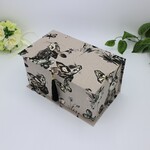 オシャレに収納！カルトナージュ　マスクボックス（ウサギと蝶/グレージュ×モノトーン）