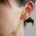 シルバーショートスティックピアス・イヤリング