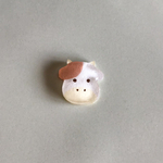 うしの片耳ピアス/イヤリング(ピンク)