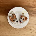 専用ページ‎✩うちの子刺繍のイヤリング