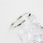 【silver　シルバー】1.0mm　平打ちカット／ピンキーリング・重ね付け・アレルギー対応・つけっぱなし／シンプル／指輪／かわいい／おしゃれ／天然石／ペアリング／ベビーリング対応