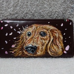 油絵 財布【犬】