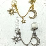 ★大人気！再再再販！！イヤフォンジャック＆充電口セット（ラッキースター＆スター＆ムーン）