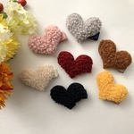 送料込み2つセット♡もこもこハートのベビーヘアクリップ