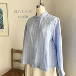 ＊リネンストライプシャツ＊暮らしの店sacchi＊