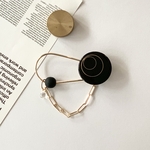 ヴィンテージボタンのストールピン　black×gold