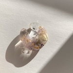 𖤐【値下げ中♡】ｸﾚｾﾝﾄ ( うねうね いびつ 氷 クリア C型 フープ イヤーカフ リング )