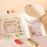 【１点限定】花咲くパティスリーへようこそ🌹ランチプレートセット「ポーセラーツ」