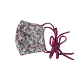 corduroy flower ribbon mask【おしゃれ 大人 立体 マスク  リボンマスク　フィルターポケット　秋冬　布マスク ナチュラル　花柄　コーデュロイ　 】 