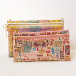 Ｈさまご予約品　LIBERTY　カペル　オーダーメイド仕様のｗファスナーポーチ・フォーゲットミーノッツ　ｗファスナーポーチ