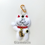 招き猫マスコットチャーム No.137 (金運・商売繁盛)