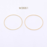 M3661  60個  フレームチャーム 丸型 32mm ゴールド  3×【20ヶ】