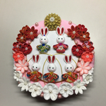 うさぎさんの雛飾り 初節句 壁掛け