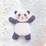 パンダさんのほっこりブローチ🐼