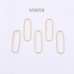 M3658  90個  フレームチャーム ロングオーバル 7×25mm ゴールド  3×【30ヶ】