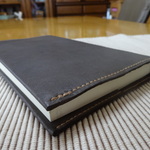 新書サイズ用　革のブックカバー　S-3