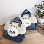 乾きにくい！★一体型おしりふき＆おむつポーチ//スタッズデニムbag