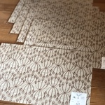 刺繍布A4サイズカットクロス＜吾亦紅＞リネン茶色