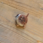 羊毛フェルト【雀さん】ブローチ