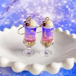 【受注制作】夜空のクリームソーダイヤリング/ピアス
