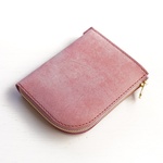 コンパクト財布　イタリアンレザー　プエブロ　Rosa　ピンク　/　革財布　ミニ財布　小さい財布 