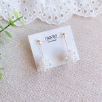 小ぶりパールフラワーピアスイヤリングサージカルステンレスnonoacs