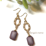 1点限定☆300円☆ガラスビーズ☆パール付リングパーツのピアス/イヤリング