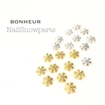 A186【送料無料】ゴールド  雪の結晶  ミニパーツ  ネイル  レジン  投入パーツ 10pcs