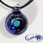 【Yasuda Glass】 ガラスの小宇宙　クリスタルオパール ペンダント　No.CM1114B
