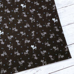 110×50 ネコ柄 生地 小さな猫 ブラック 綿シーチング コットン100％ 50cm単位販売 商用利用可 ねこ 黒ネコ cat