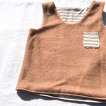 SALE ¥2700→¥1700 送料込 ふわさらリバーシブルベスト*オレンジピンク　110