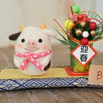 牛の干支飾りセット　Ｂ（送料込み）